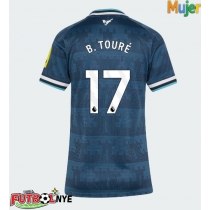 Camiseta Newcastle United Bazoumana Toure #17 Visitante Equipación para mujer 2026-27 manga corta